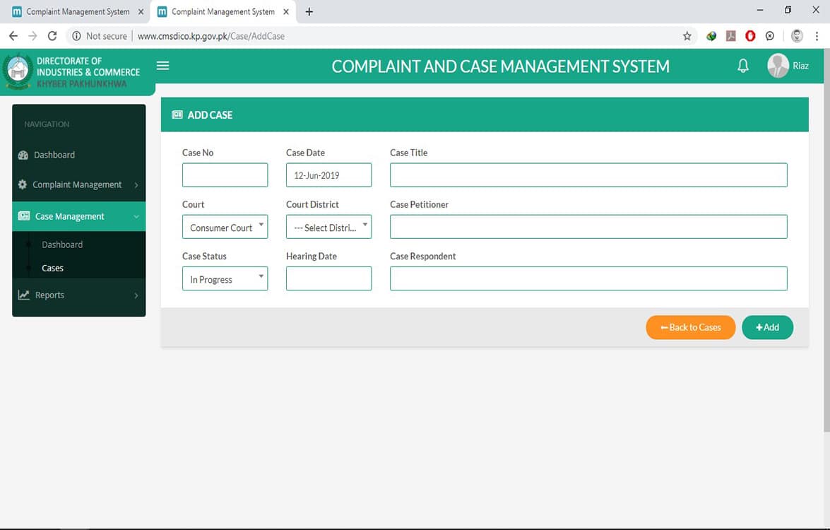 Complaint Management System - National Software Developers